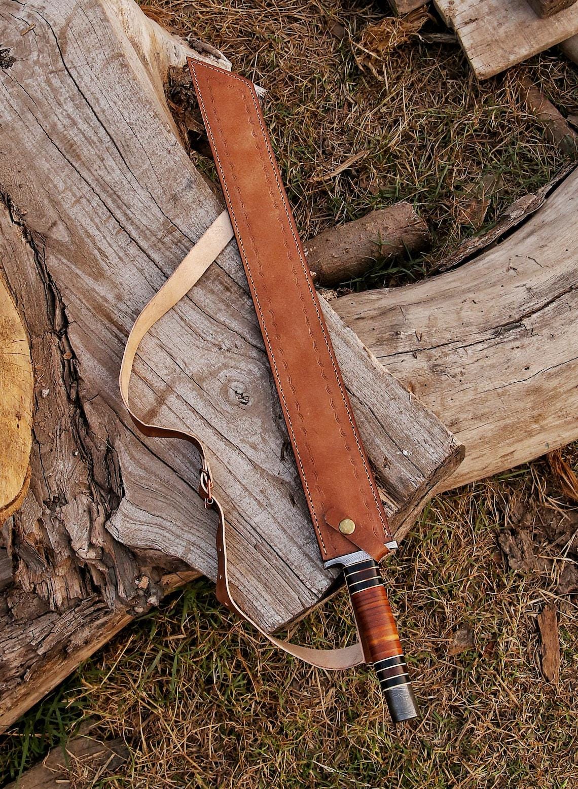 Sword Damascus Steel Short Sword Classic Japanese Style Katana Sword